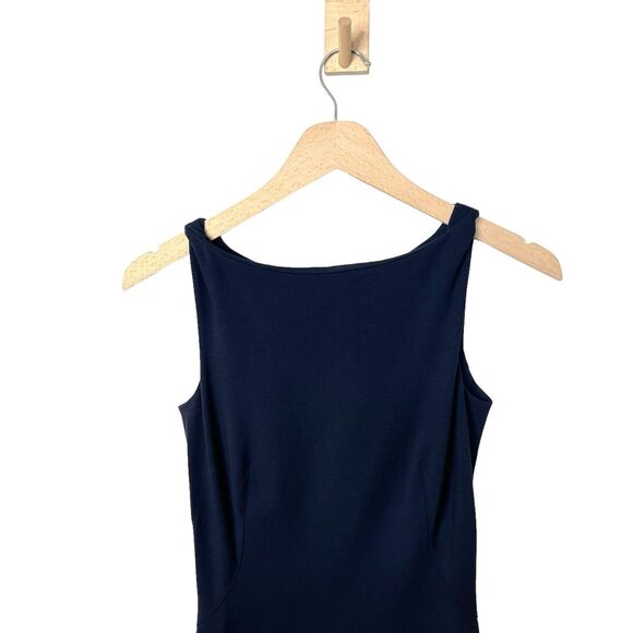 MM LaFleur Lydia Twisted Straps Galaxy Navy Sheath Dress Size 0 - Picture 10 of 10